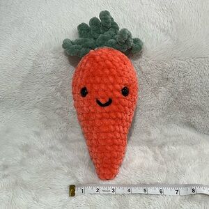 Handmade Crochet Carrot Plush - Amigurumi Stuffed Animal